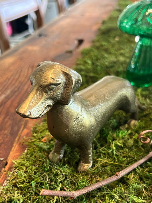 Brass Dachshund Figurine