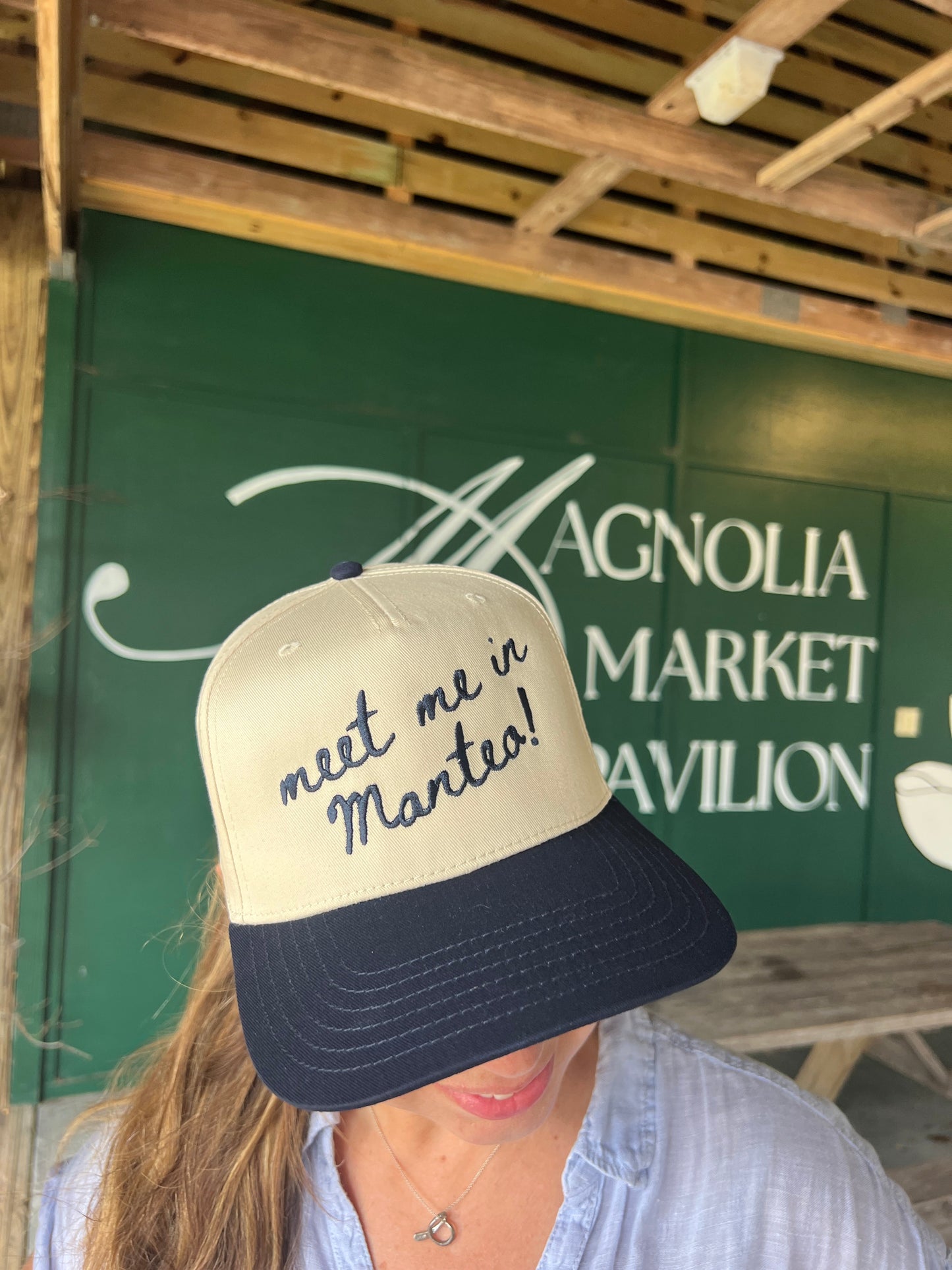 Meet Me in Manteo ball cap - lifestyle