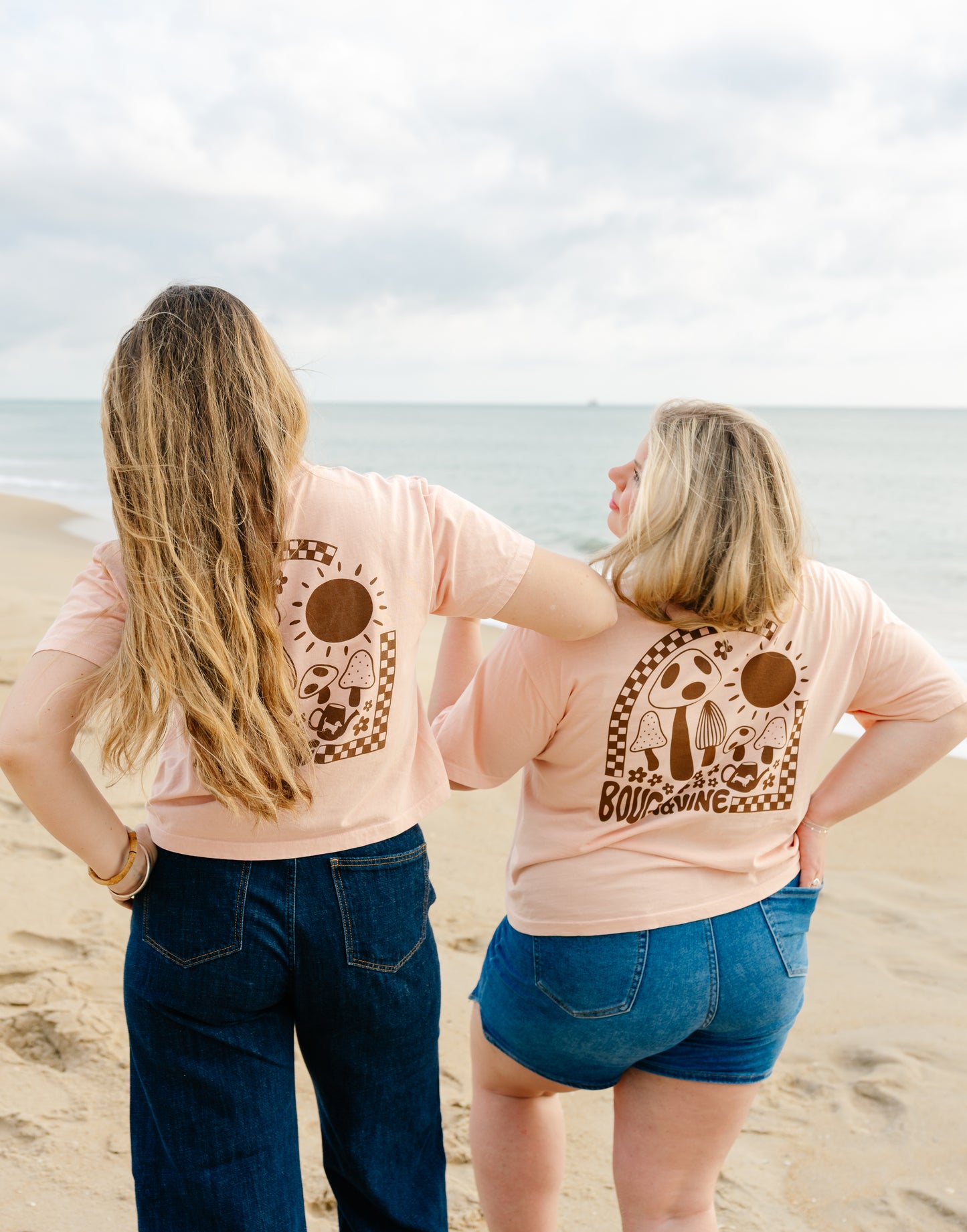 Mushroom Print Crop Tee
