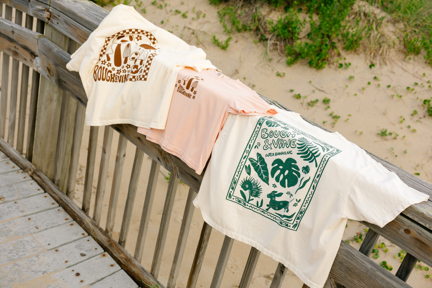 Mushroom Print Crop Tee